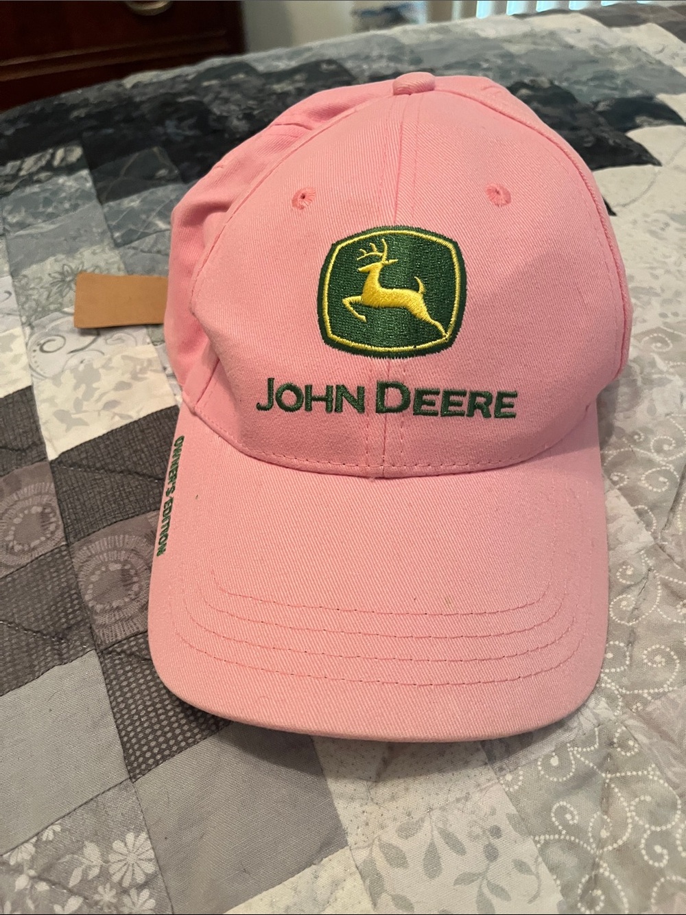John Deere Pink Cap with Green & Yellow Logo